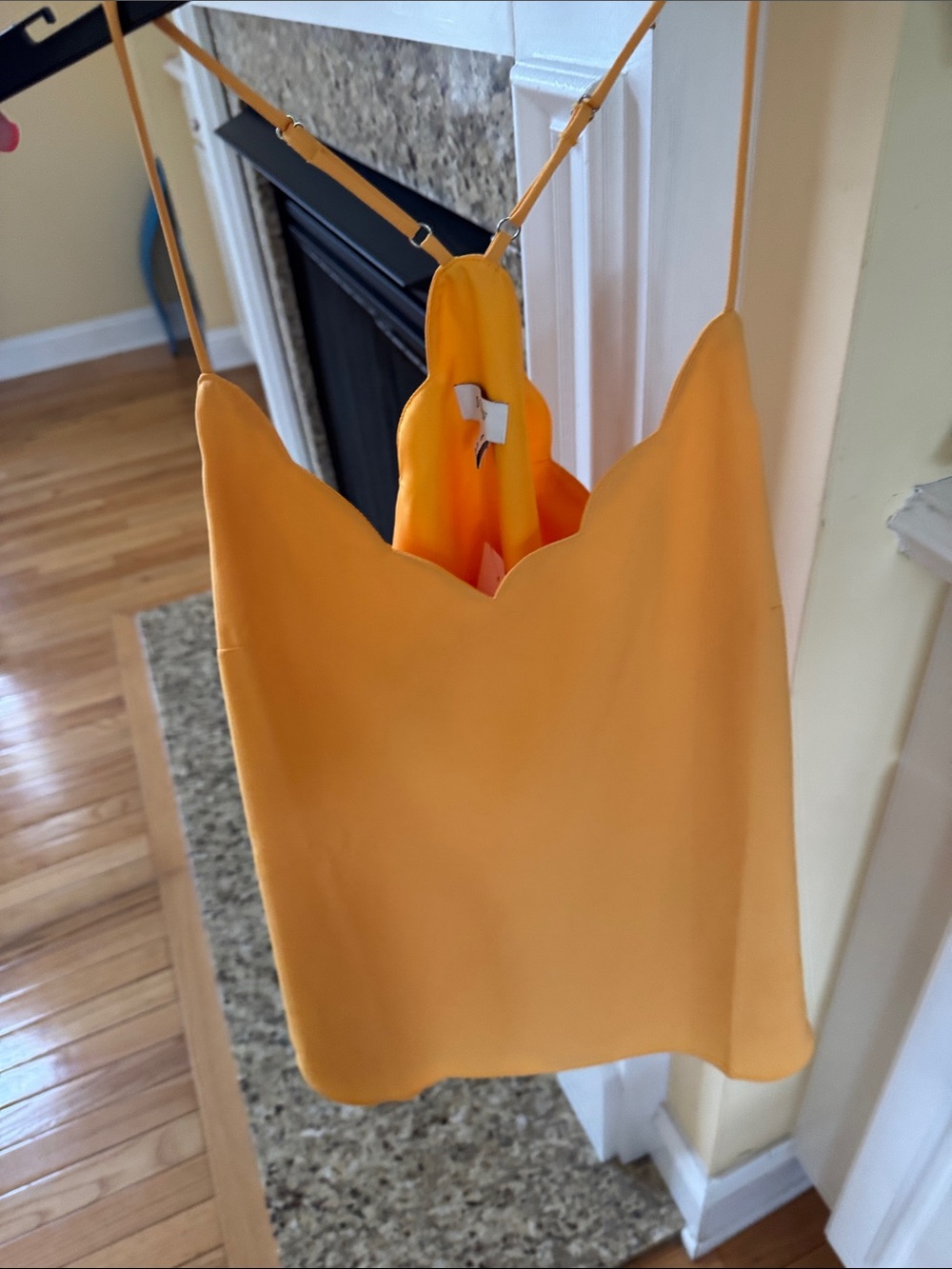 J Crew Women's Yellow Scallop-Edge Tank Size 4